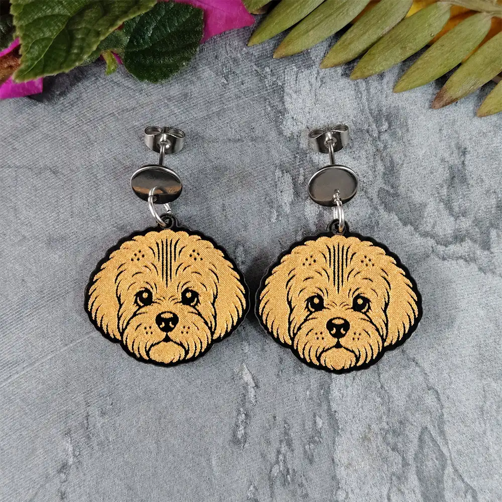 Aretes Bichón Frisé