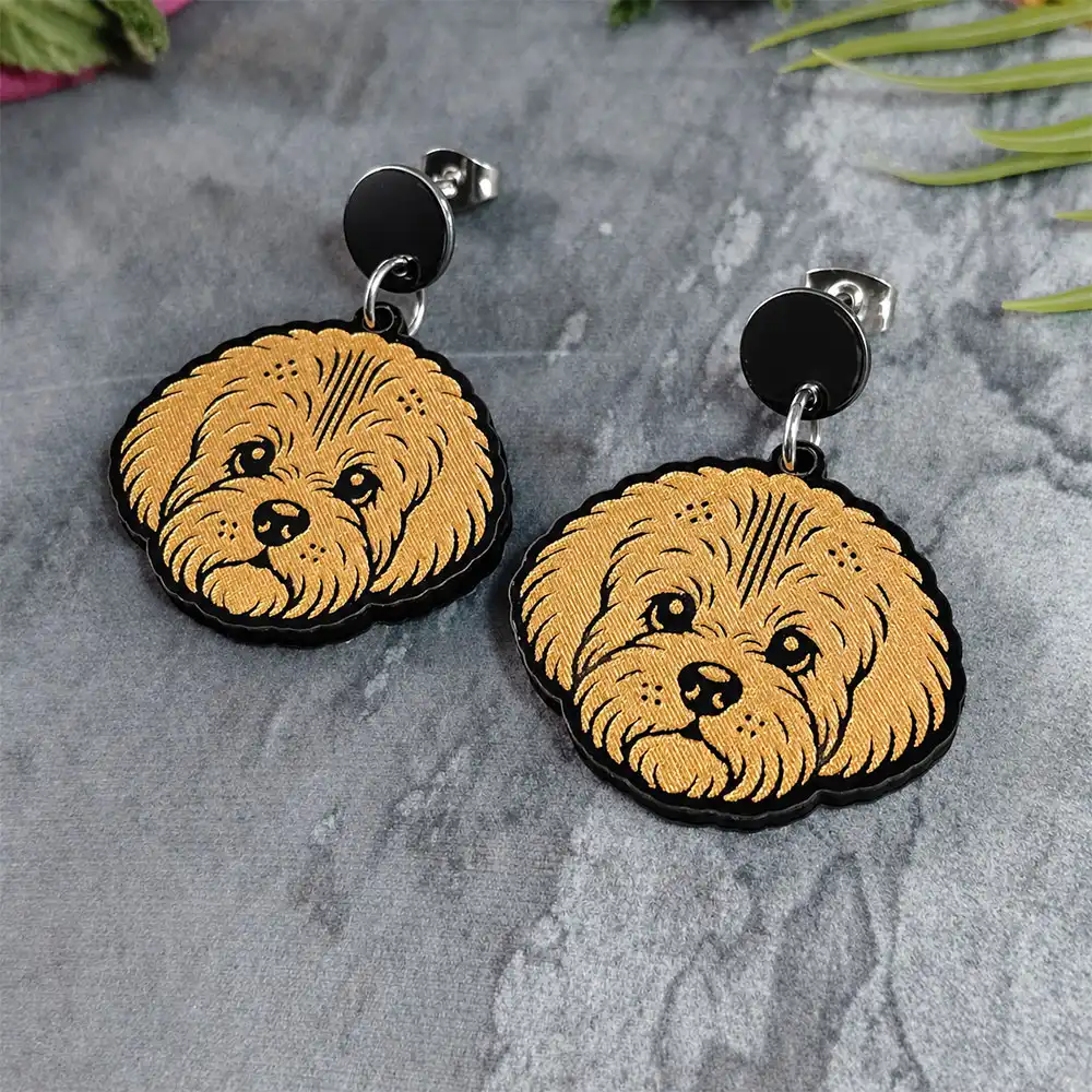 Aretes Bichón Frisé