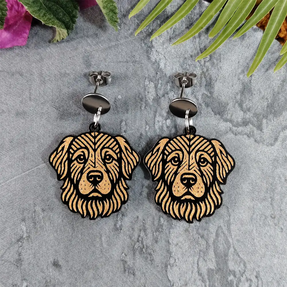 Aretes Golden Retriever