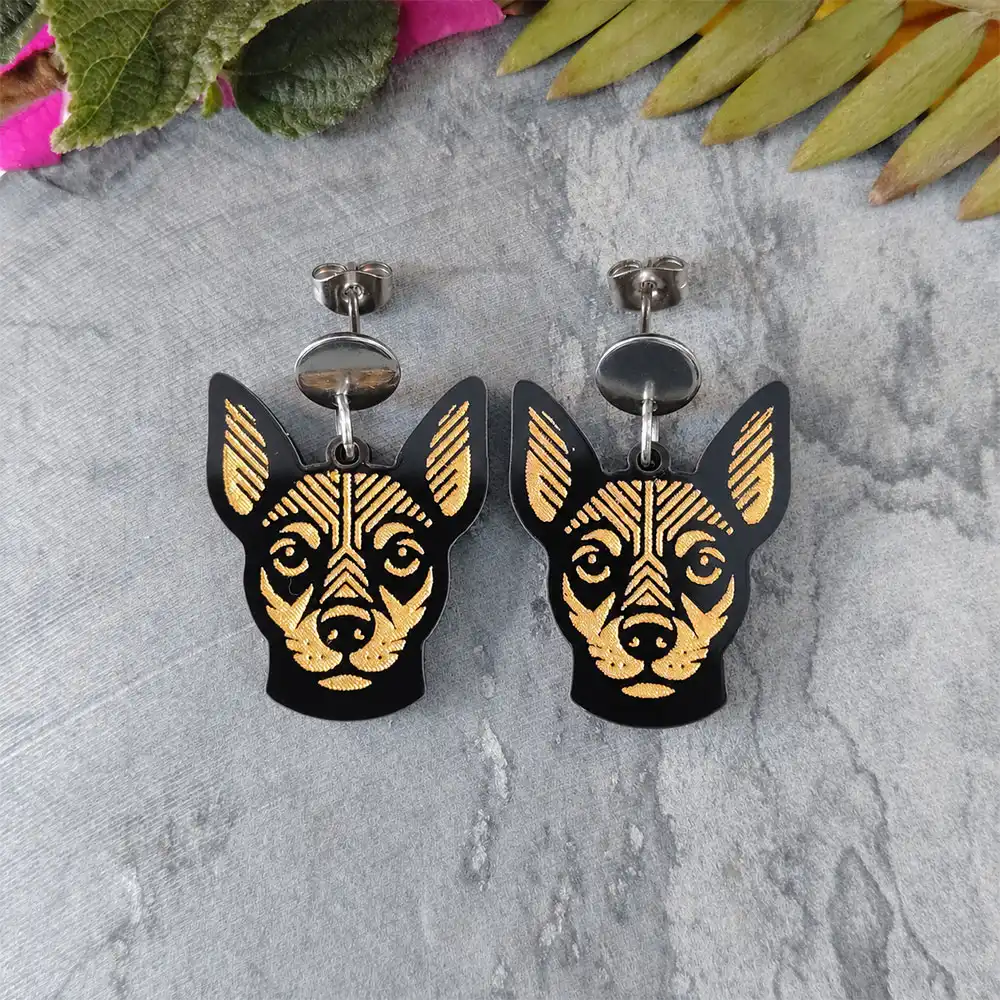 Aretes Pinscher miniatura